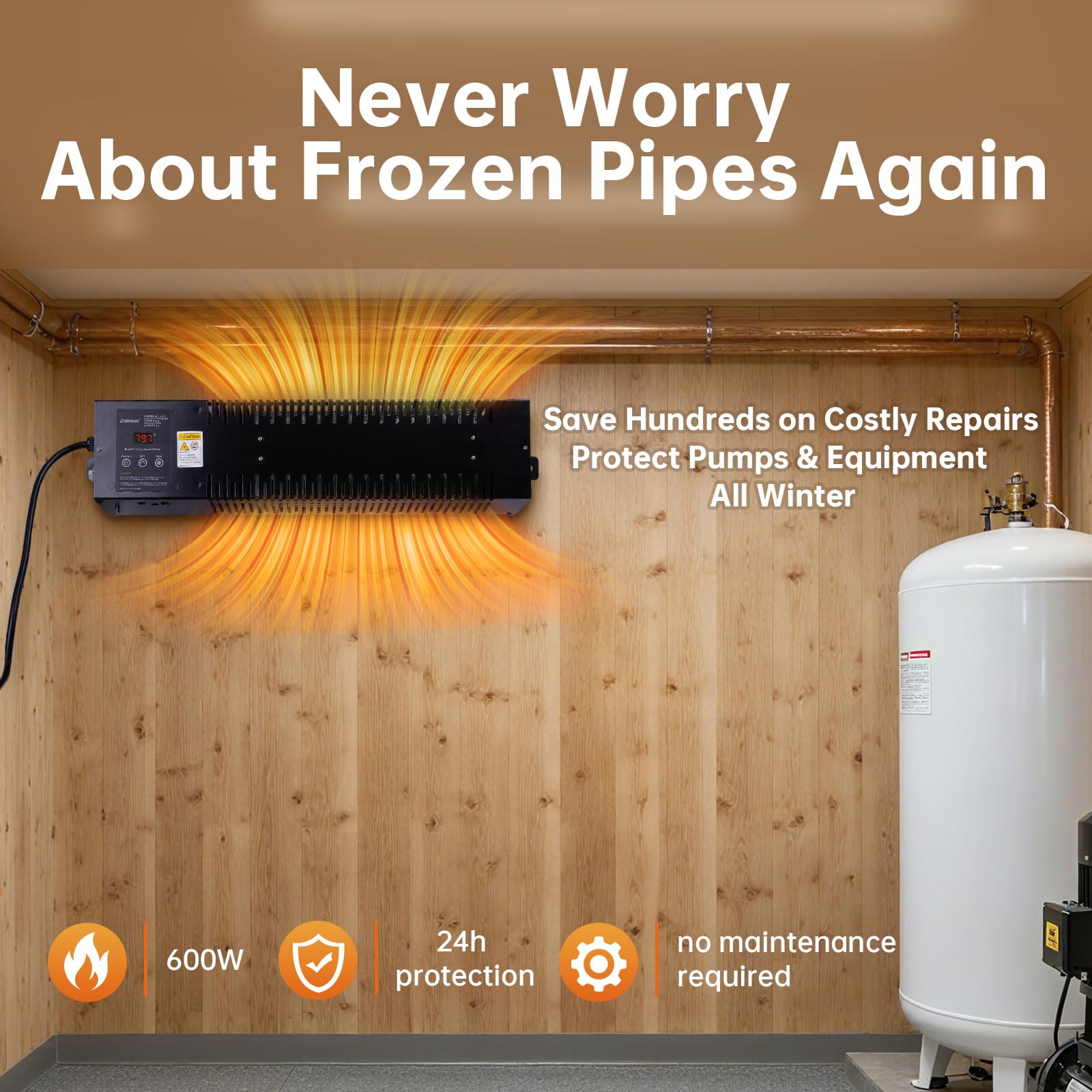 Zuomeng heater thermostat display enables precise temperature control.