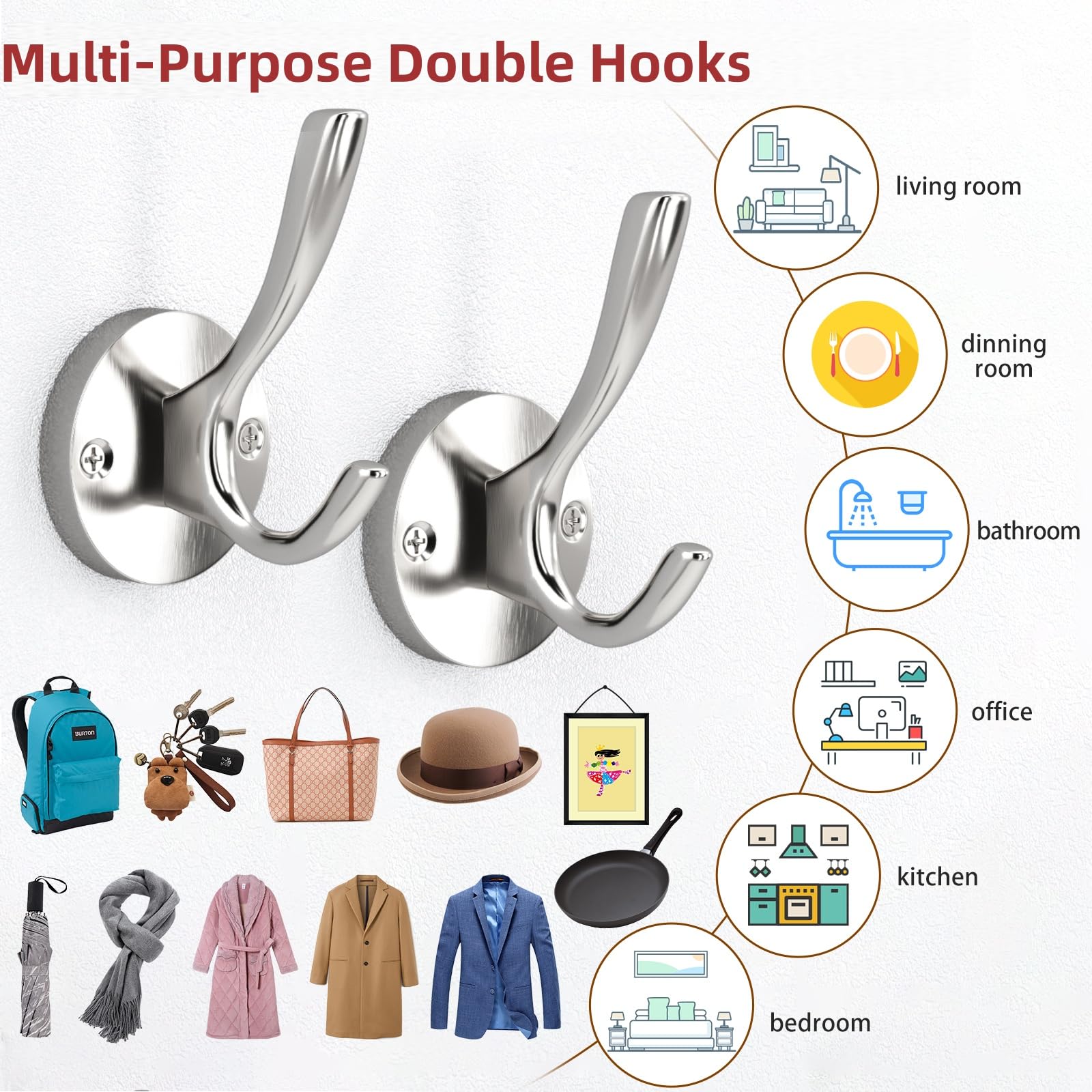ZUONAI four-pack includes all screws and anchors for quick setup