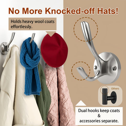 ZUONAI heavy-duty towel hooks support up to 45 pounds with proper installation
