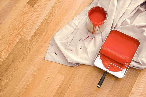 ZUPERIA painter tarp guards floors and carpets from spills.