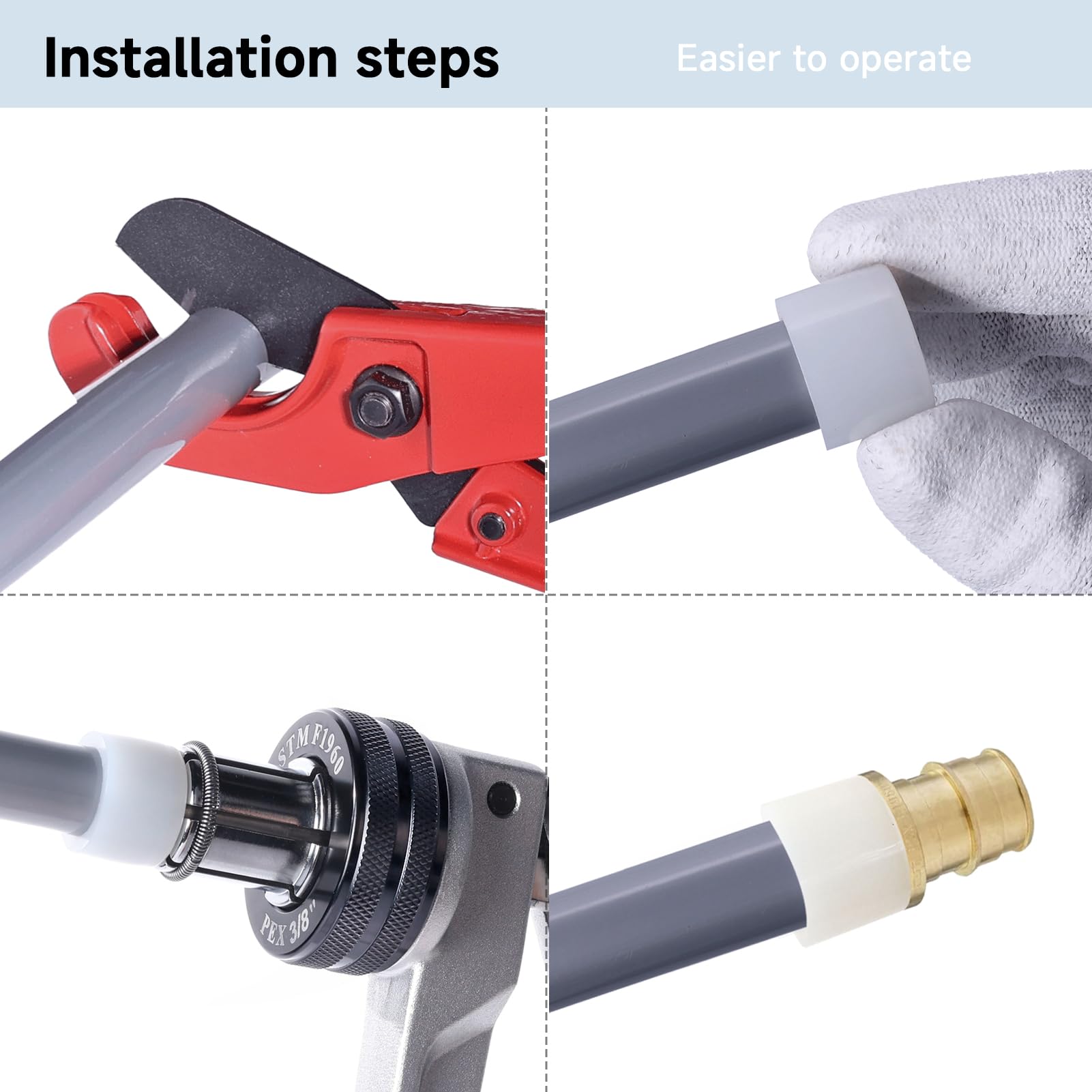ZUVER ProPEX ergonomic handle improves comfort during installs.