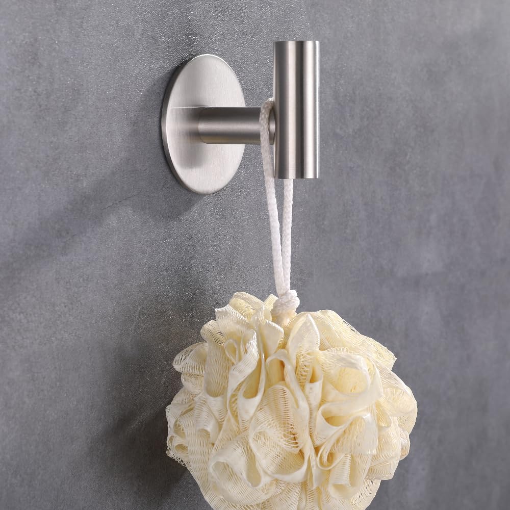 Zuvky adhesive hook closeup reveals durable stainless steel construction