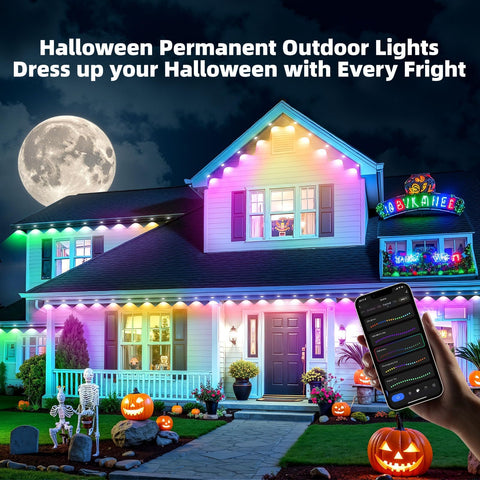 ZVNCX 200ft outdoor light run along the facade for broad coverage.