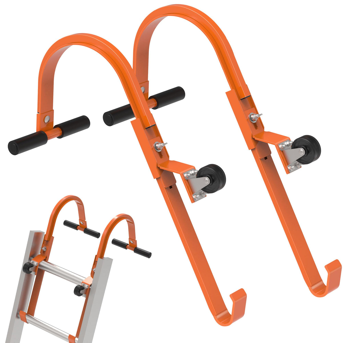 ZWanPing 2-pack ladder roof hook with wheel for stable roof access