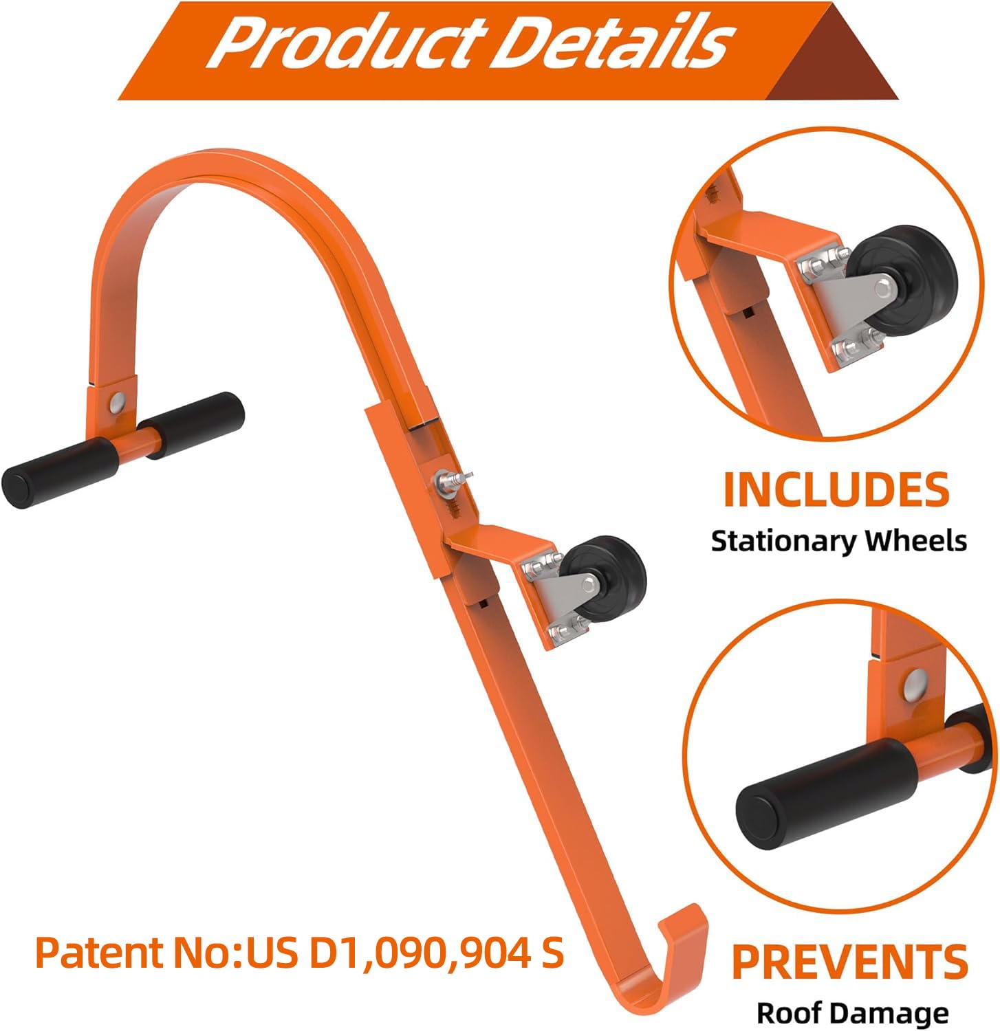 ZWanPing roof edge hooks with rubber grip protecting roof surfaces