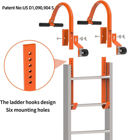 ZWanPing rubber grip T-bar prevents edge damage on ladder rungs
