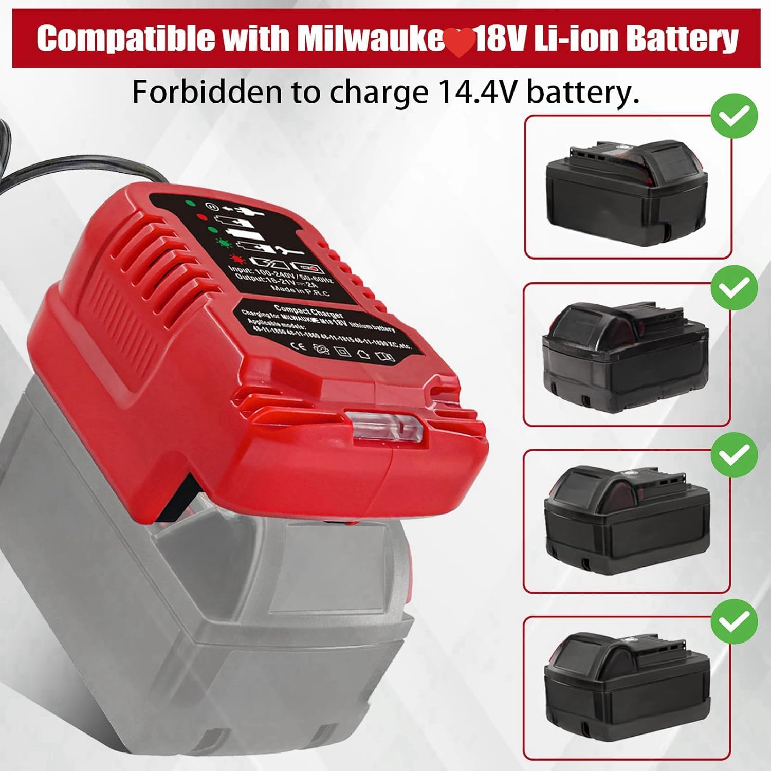 ZWDXRB Milwaukee car charger side connection for on-road charging