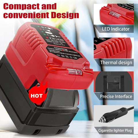 ZWDXRB Milwaukee car charger compact design for easy storage