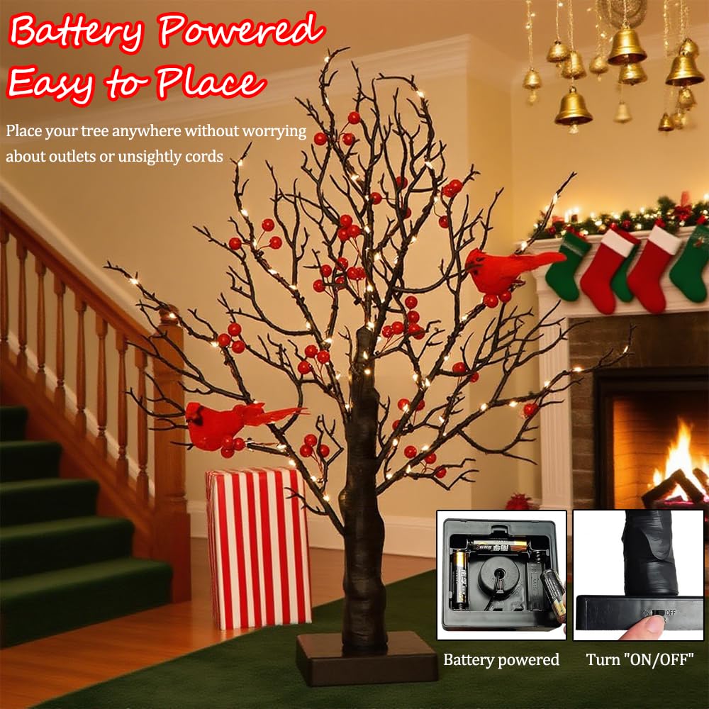 ZWJFDCBD bonsai-style LED tree lights provide year-round mood lighting.