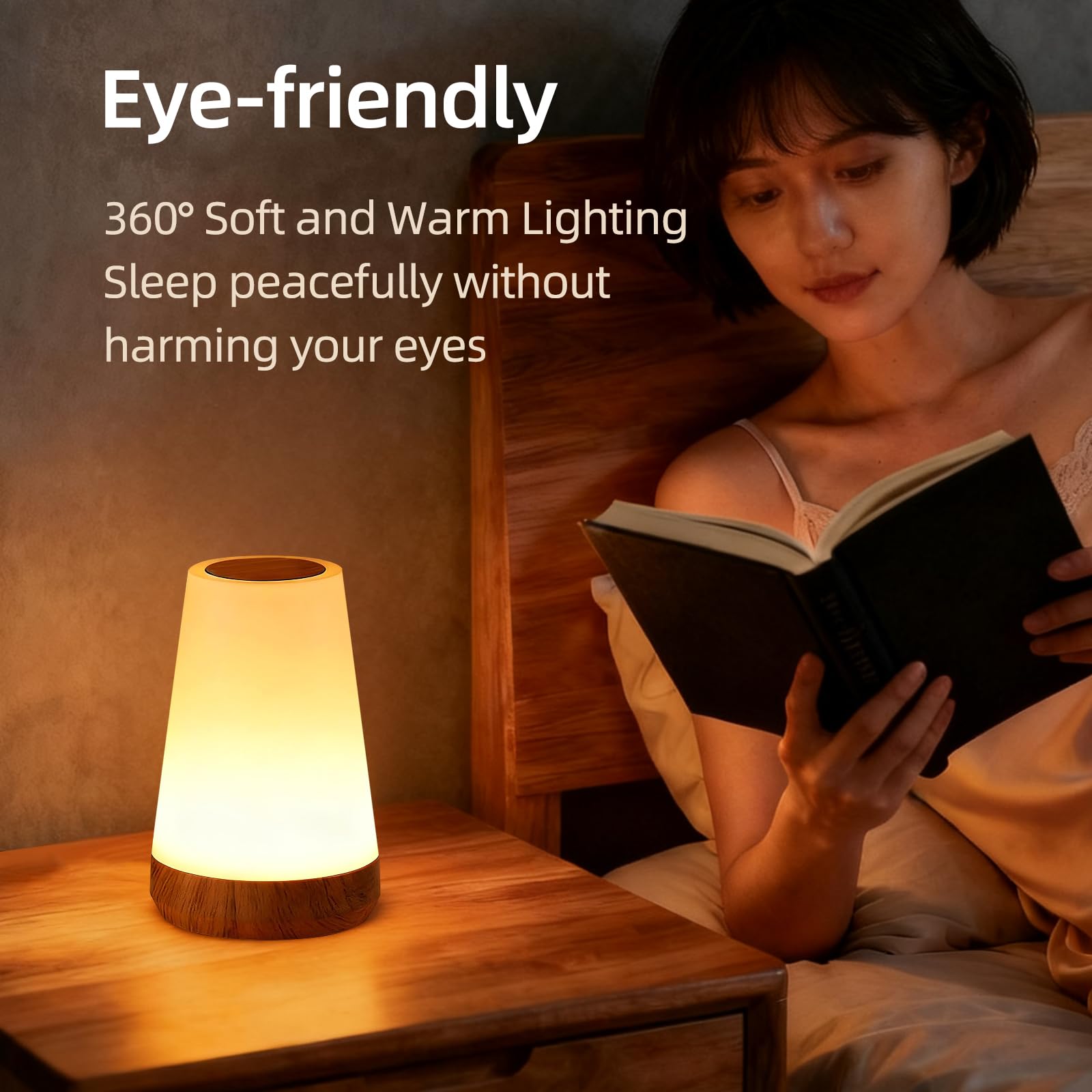 ZWOTNDT night light rechargeable battery keeps cord-free use.