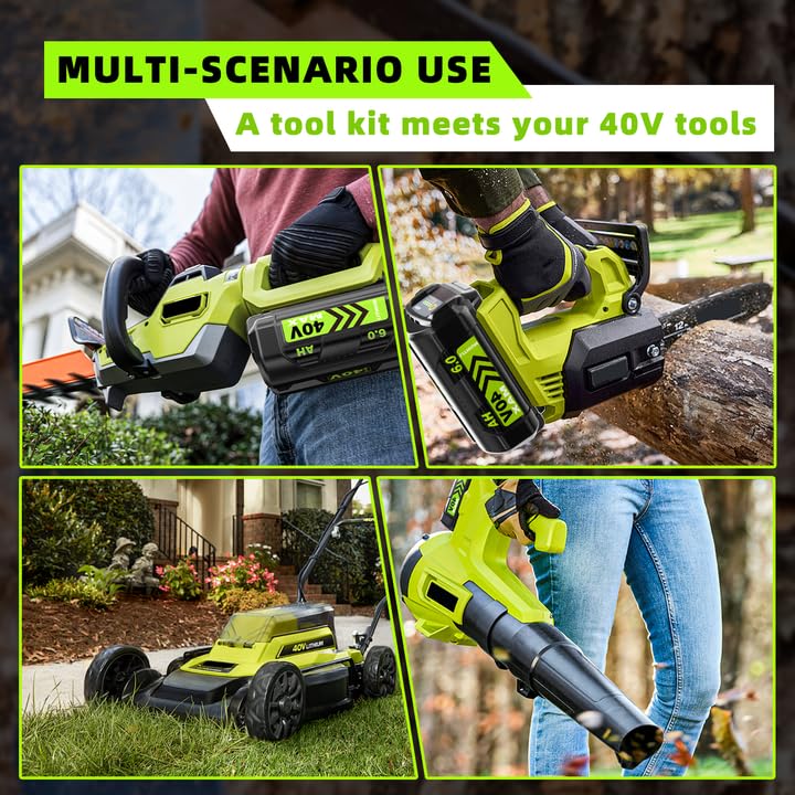 zxfcfo Ryobi 40V battery and charger together for reliable power