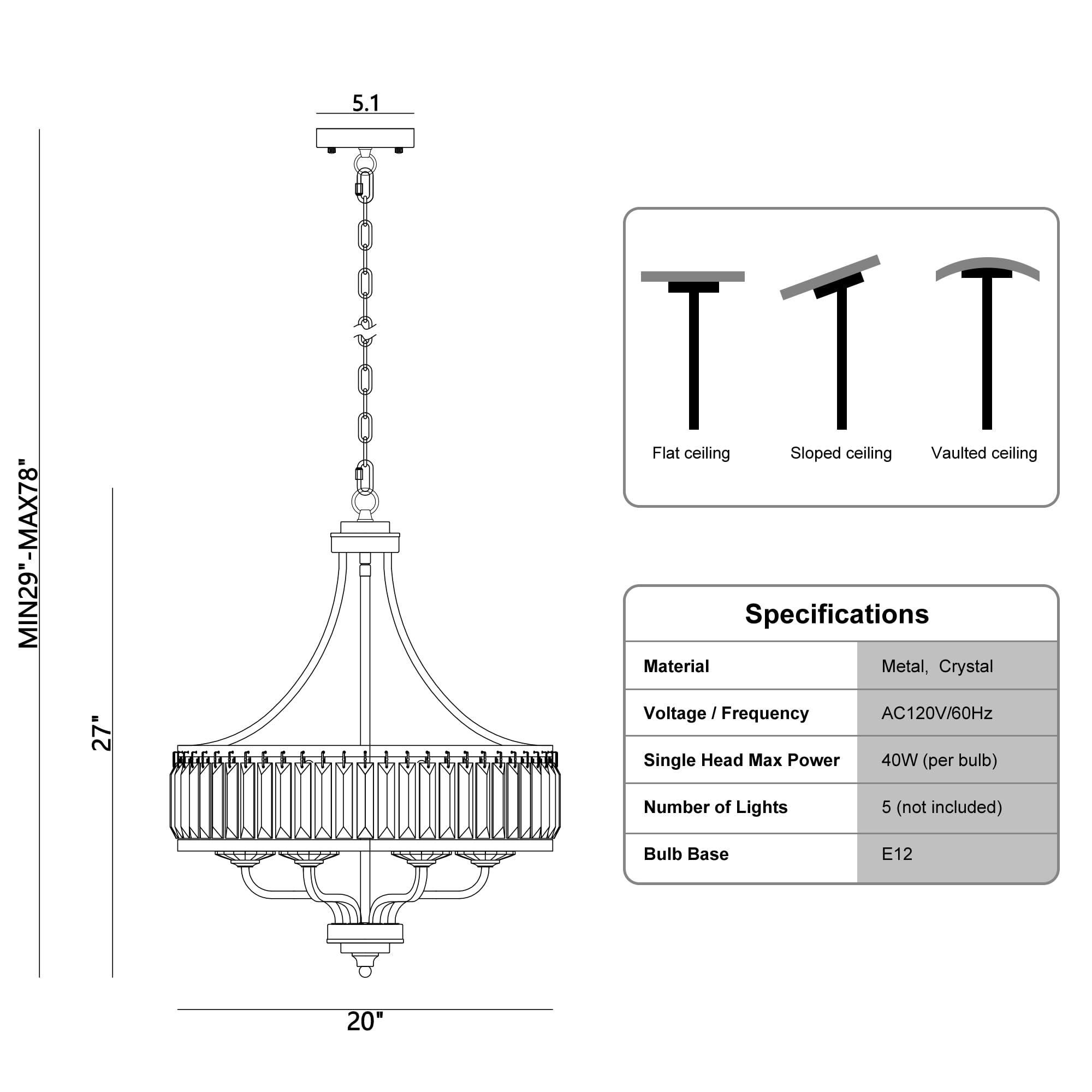ZXFDWB E12 bulb bases compatible with incandescent, LED, CFL, and halogen bulbs