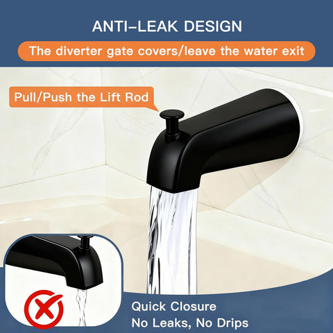 ZXFENG quick DIY install fits standard bathtubs with minimal tools