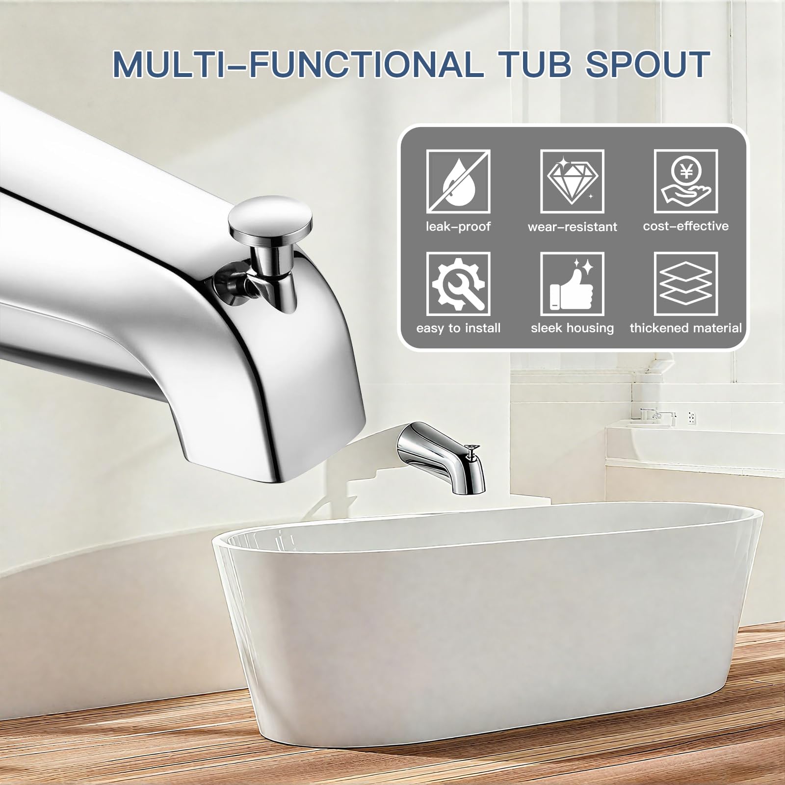 ZXFENG easy-install tub spout suited for DIY upgrades