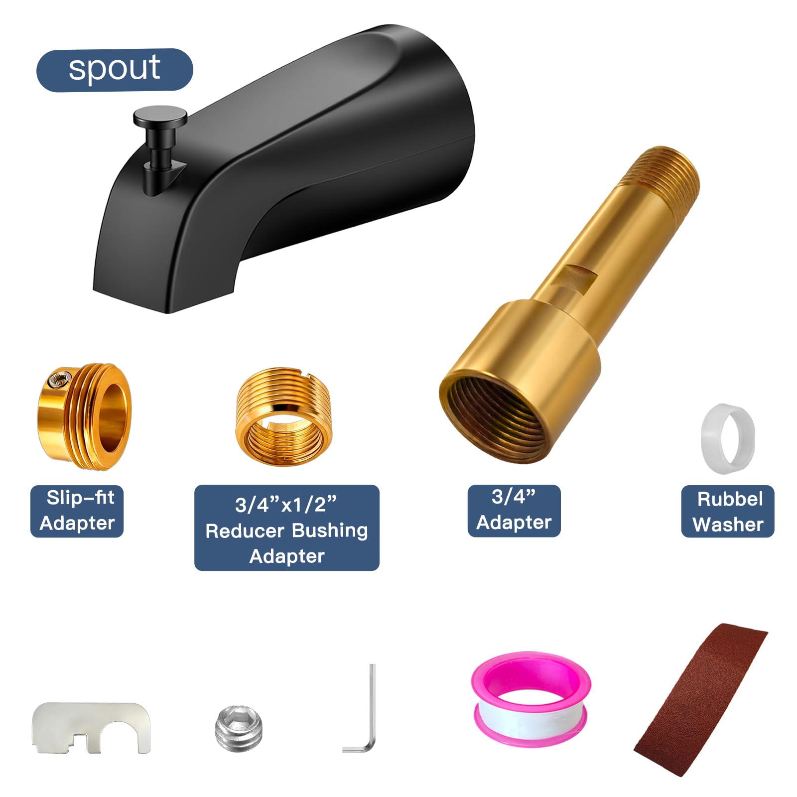 ZXFENG IPS threaded compatibility supports one-half or three-quarter inch pipes