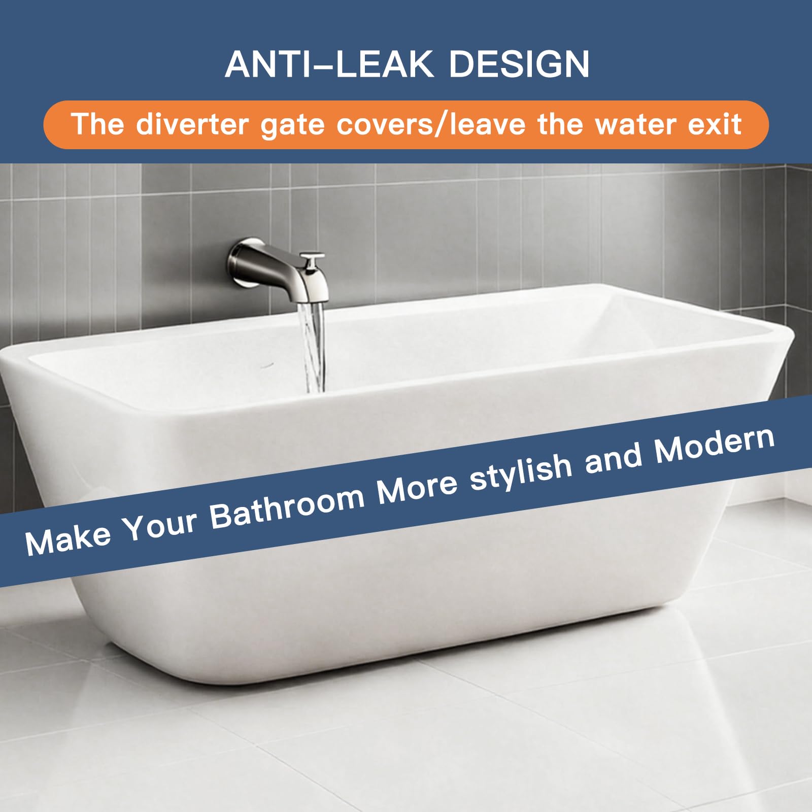 ZXFENG leak-free brass tub spout protects against corrosion and leaks