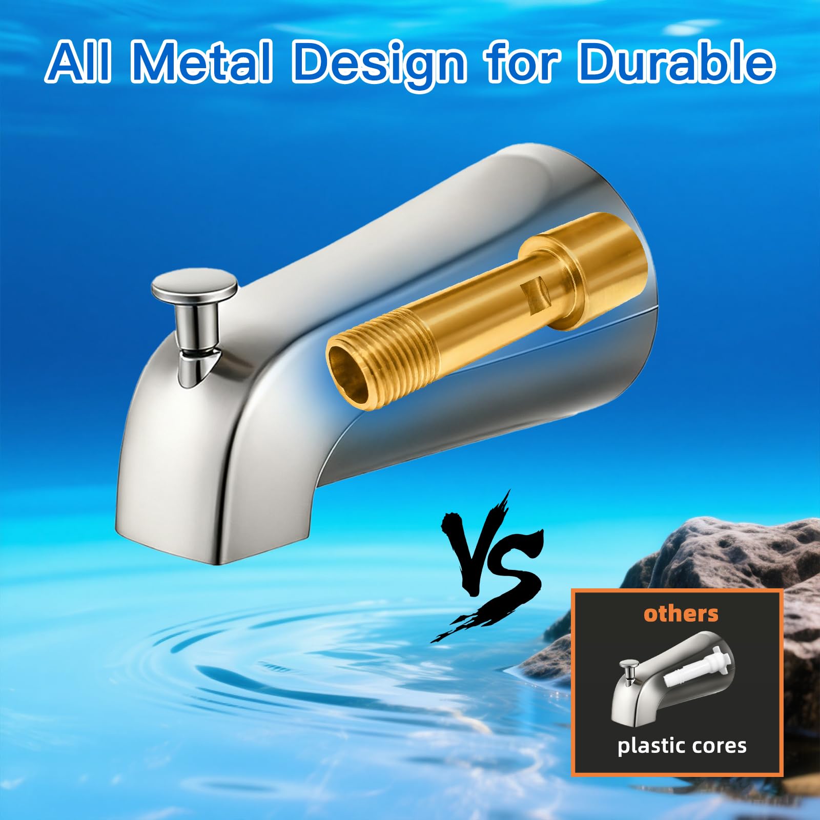 ZXFENG leak-free tub spout design with secure threading