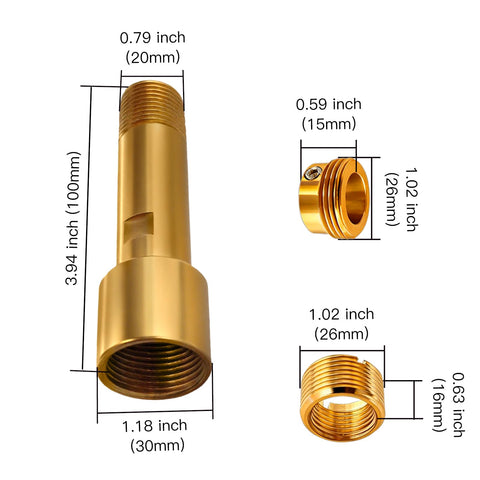 ZXFENG brass tub spout adapter with 3/4 IPS compatibility for secure fit