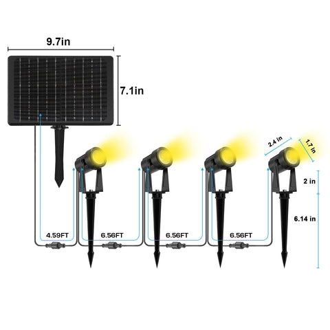 ZYAN IP65 waterproof exterior lights for year-round use