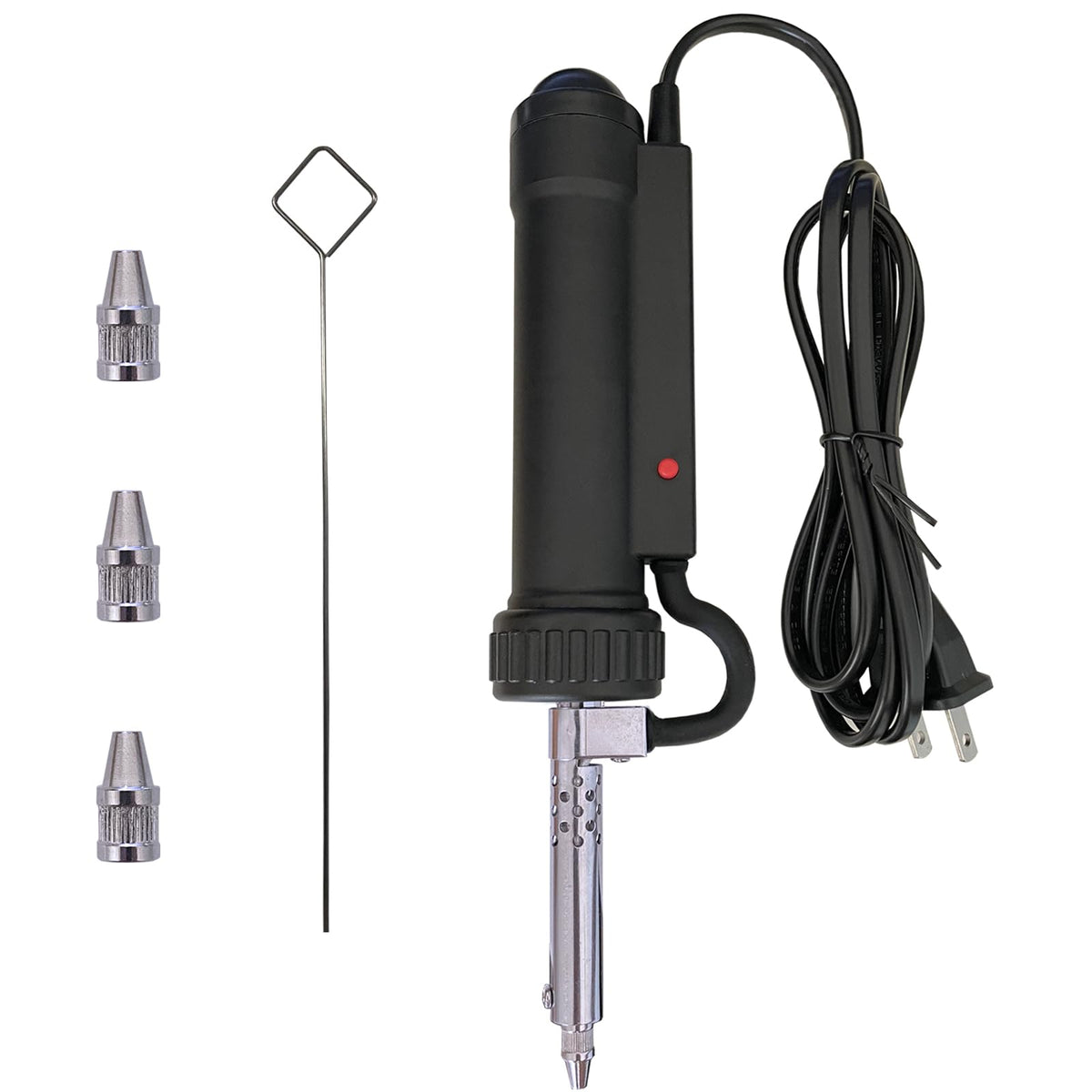 zycllycx electric solder sucker front view highlighting strong, precise suction
