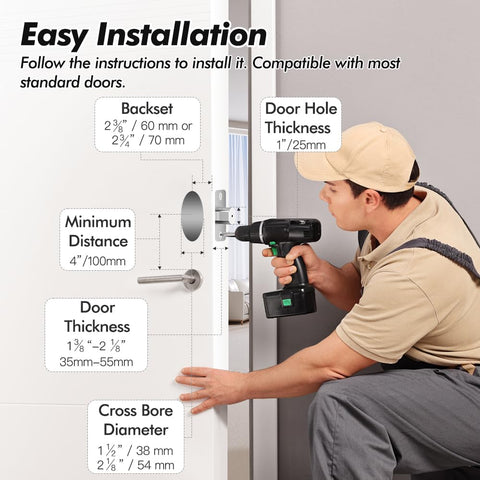 Durable zinc alloy body showcased for reliable home security.