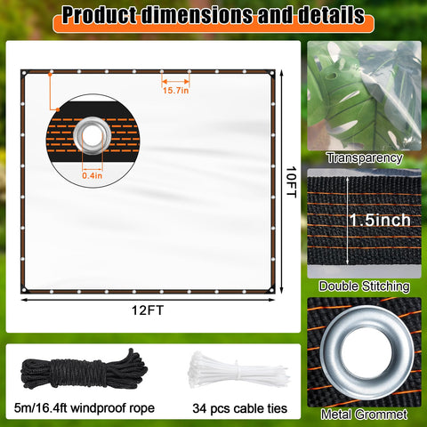 ZYP tarp shows aluminum eyelets for rust resistance and durability.