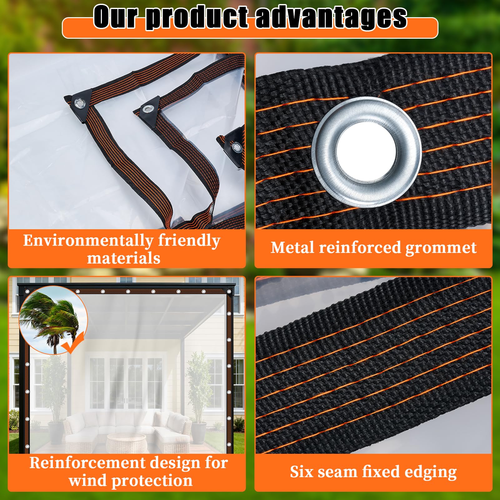 ZYP tarp includes windproof rope and 34 cable ties for quick setup.