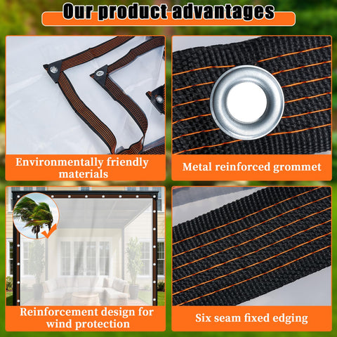 ZYP tarp includes windproof rope and 34 cable ties for quick setup.
