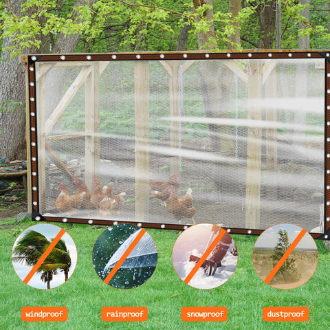 Thick PE material of ZYP tarp offers durable outdoor protection.