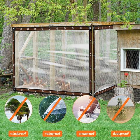 ZYP PE material tarp protects greenhouse and deck from rain