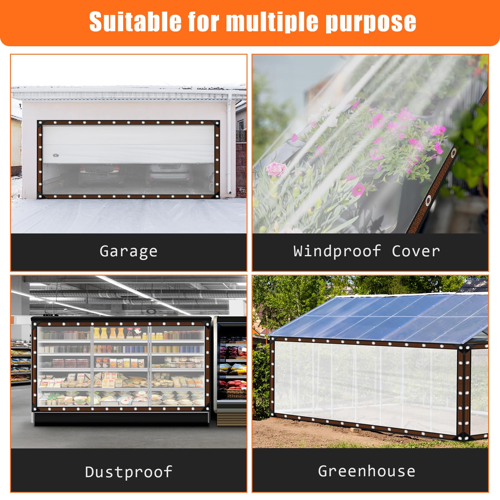 ZYP clear tarp folds flat for compact storage