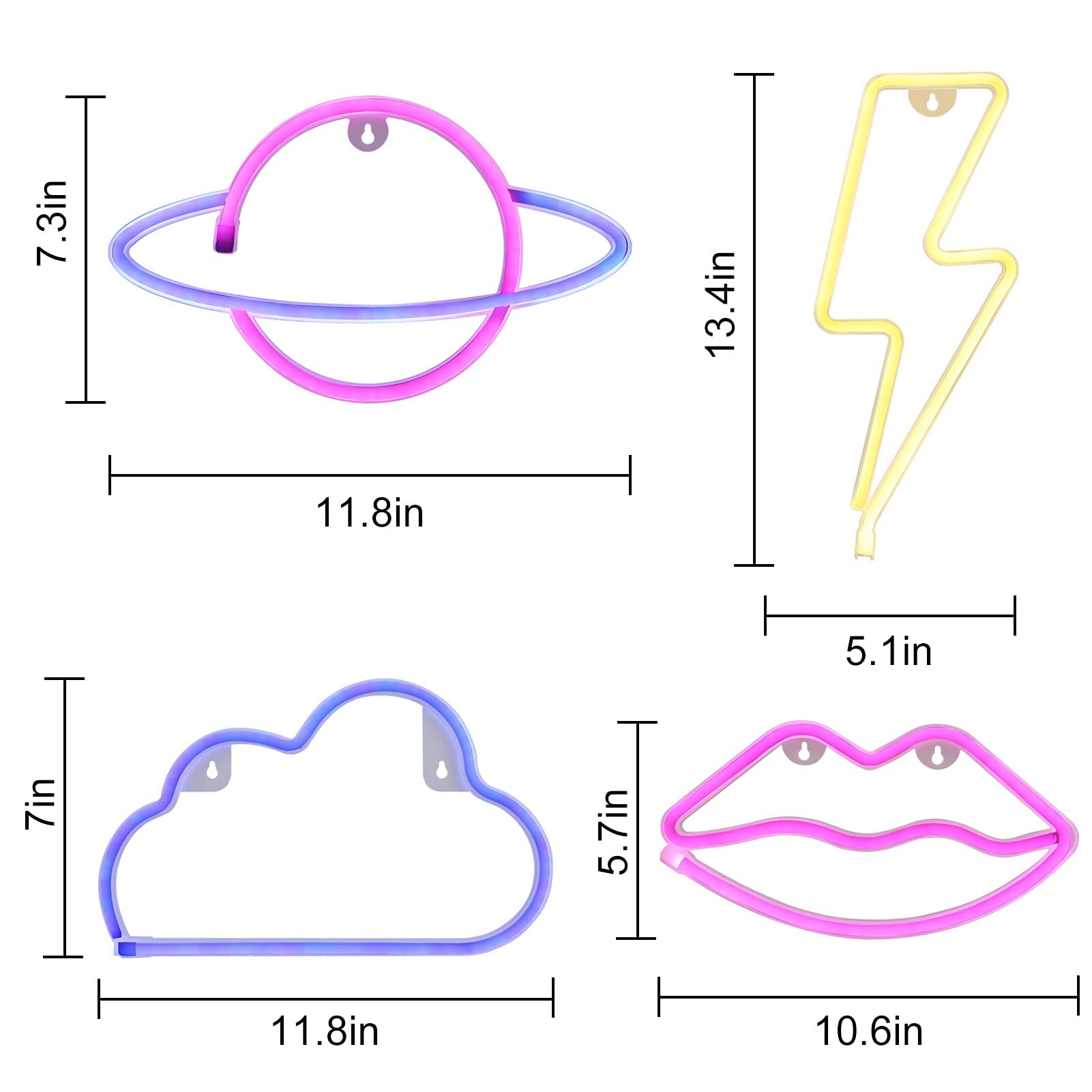 ZYP Neon Night Sign Pink Planet brings playful color to living spaces
