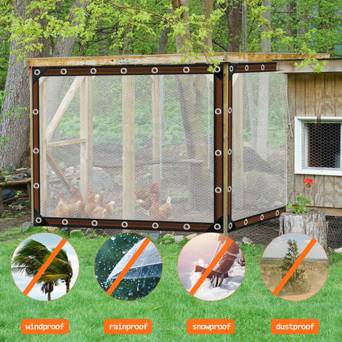 ZYP transparent tarpaulin protecting greenhouse plants from rain