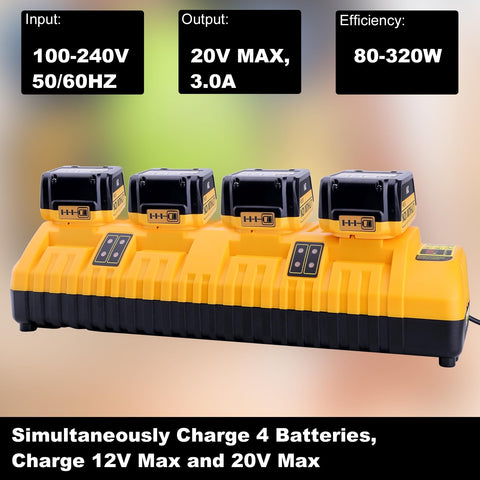 zyystarttogo 4-ports rapid charger with dual USB ports for devices