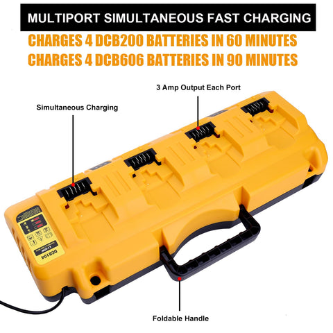zyystarttogo 4-ports rapid charger with wall-mount holes