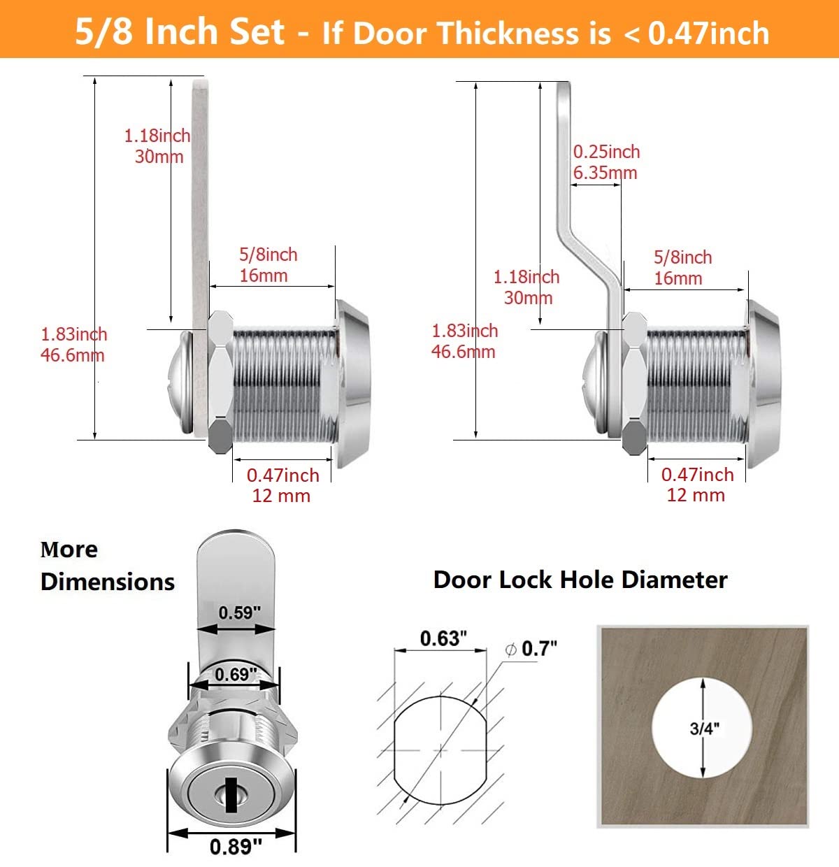 Zzbety 58 cam lock drawer keyed alike for controlled access