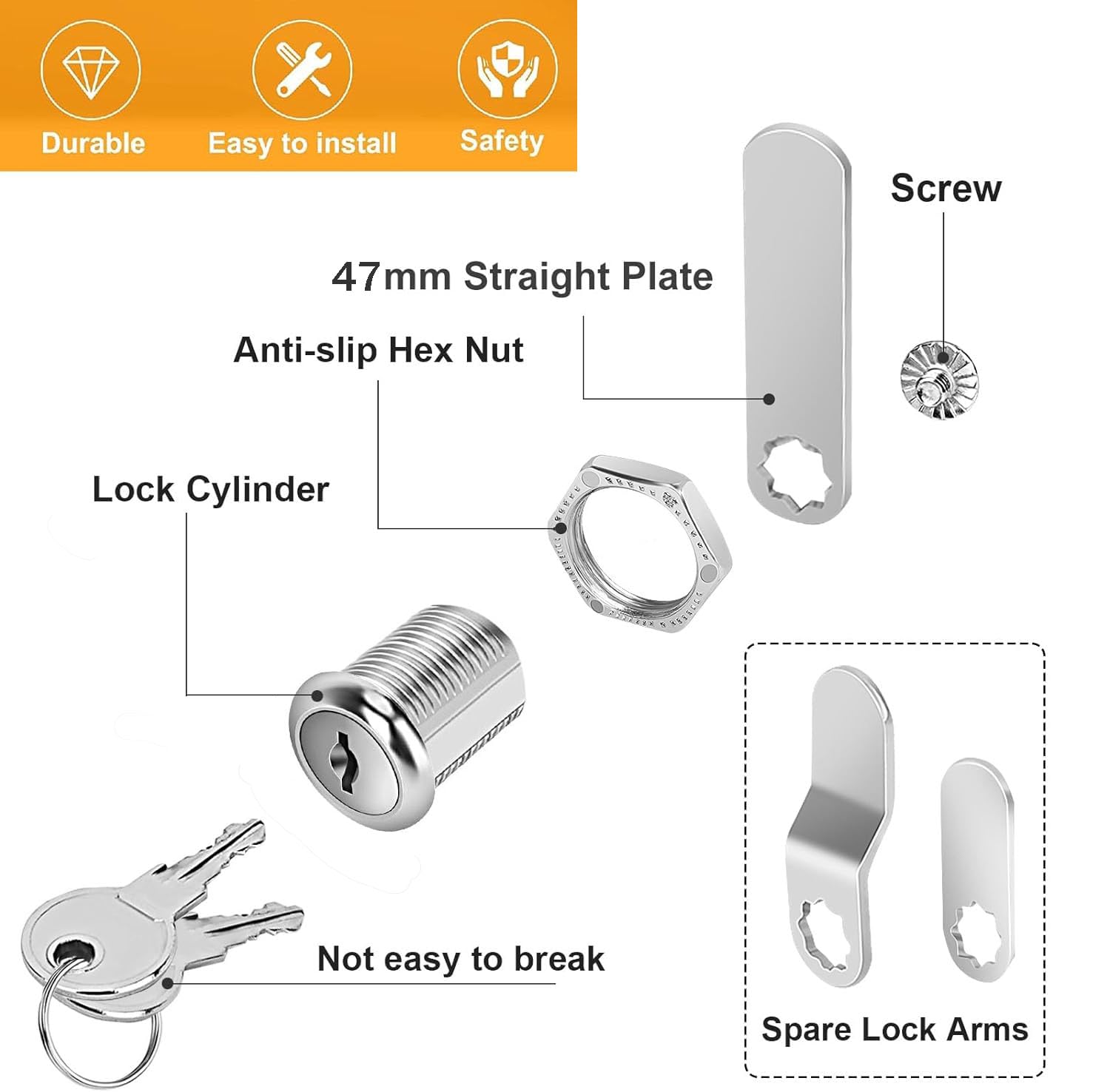 Zzbety 58 cam lock mailbox keyed alike protects mail