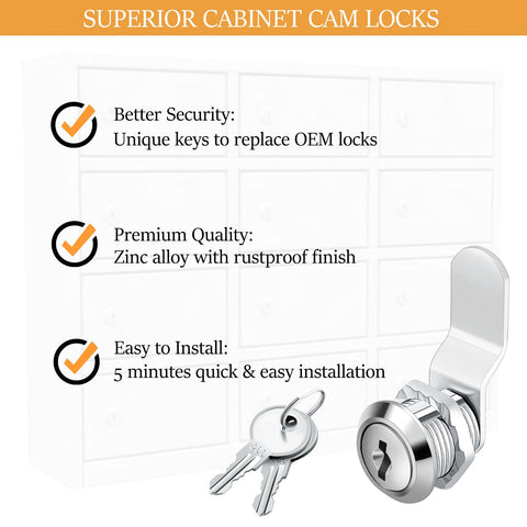 Zzbety 58 cam lock RV door keyed alike for vehicle security