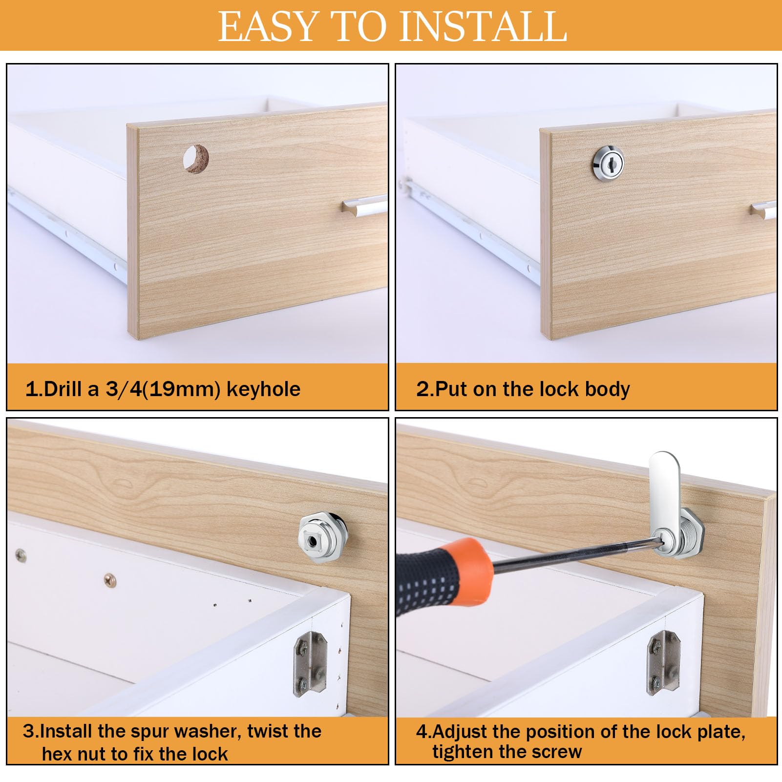 Zzbety 58 cam lock toolbox keyed alike keeps tools safe