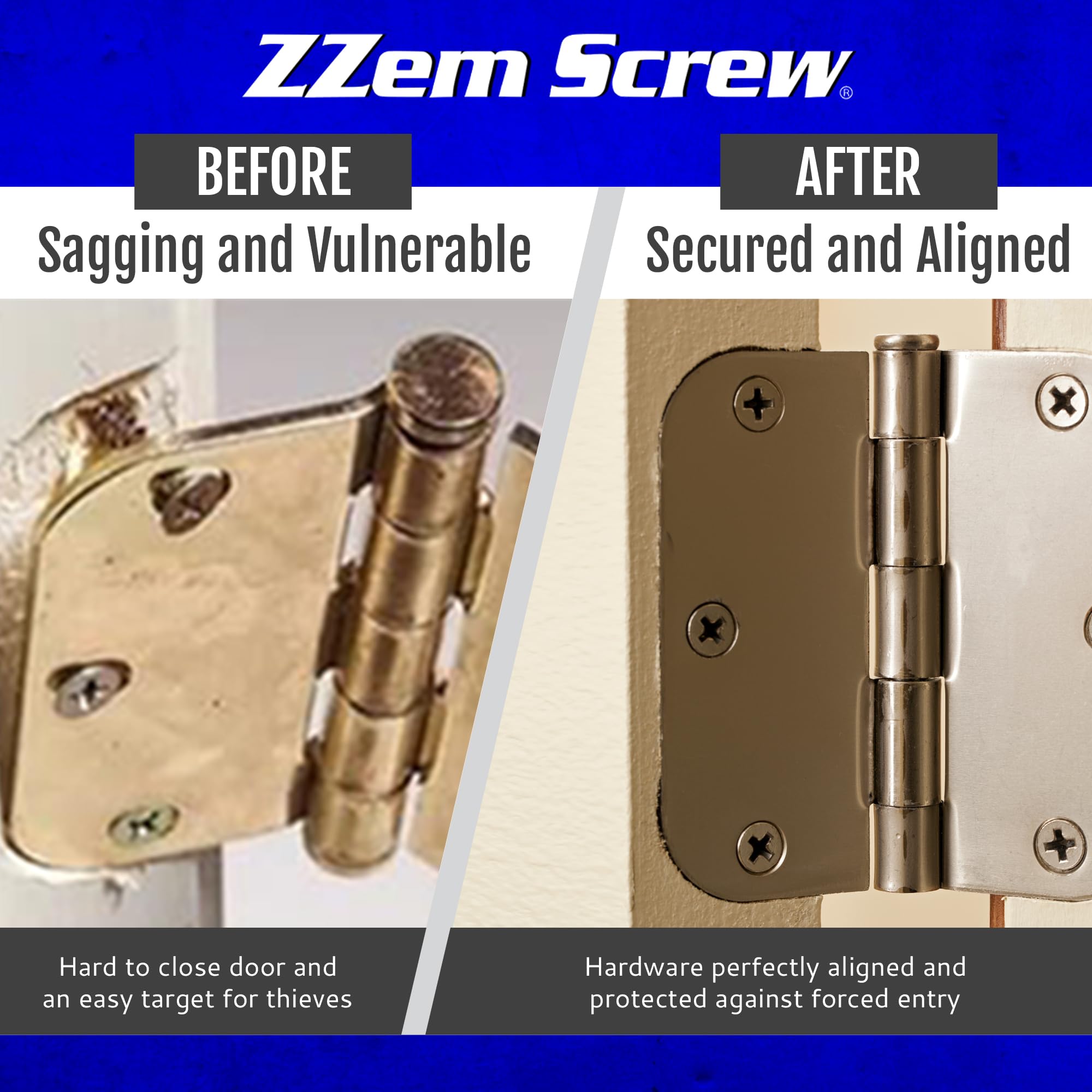 ZZEM SCREW door strike plate repair components reinforce latching points.