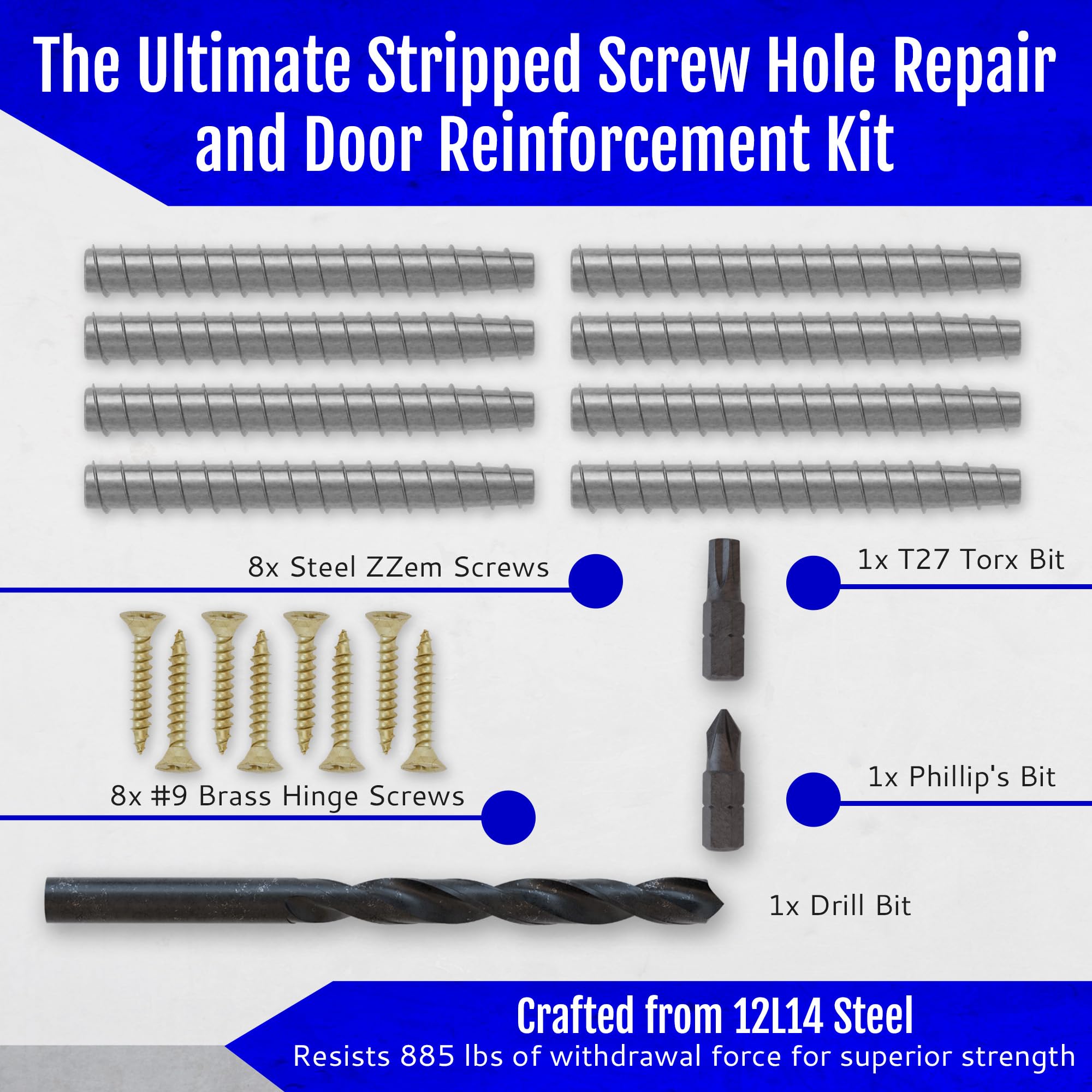 ZZEM SCREW sturdy hardware for long-lasting hinge support.