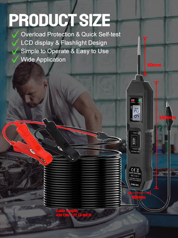 Zzxker Power Circuit Probe Tester applied to multiple vehicles across scenarios